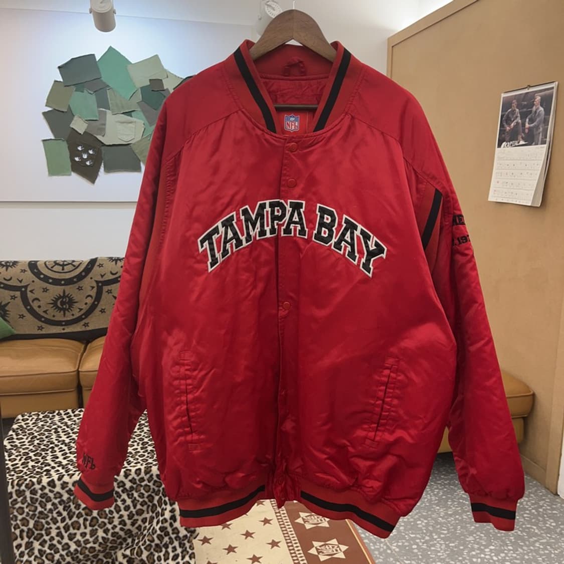 NFL 템파베이 버커니어스 레트로 새틴 바시티자켓 4XL C08771 상품이미지3