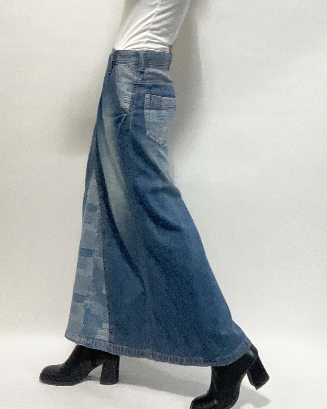 vintage denim skirt 상품이미지3