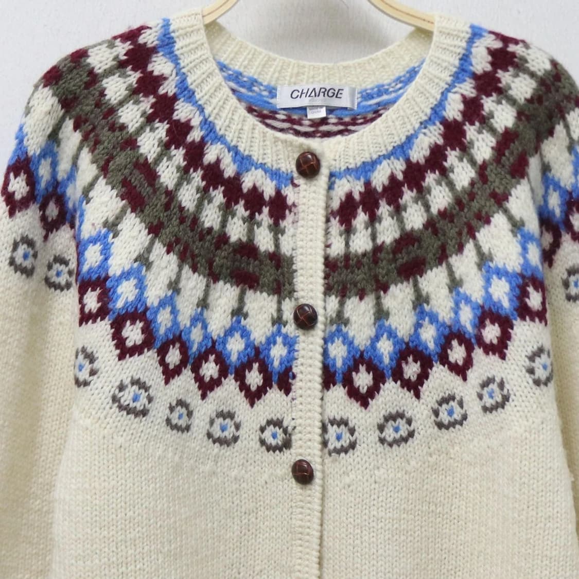 CHANGE 울 눈꽃 패턴 가디건 62043 상품이미지5