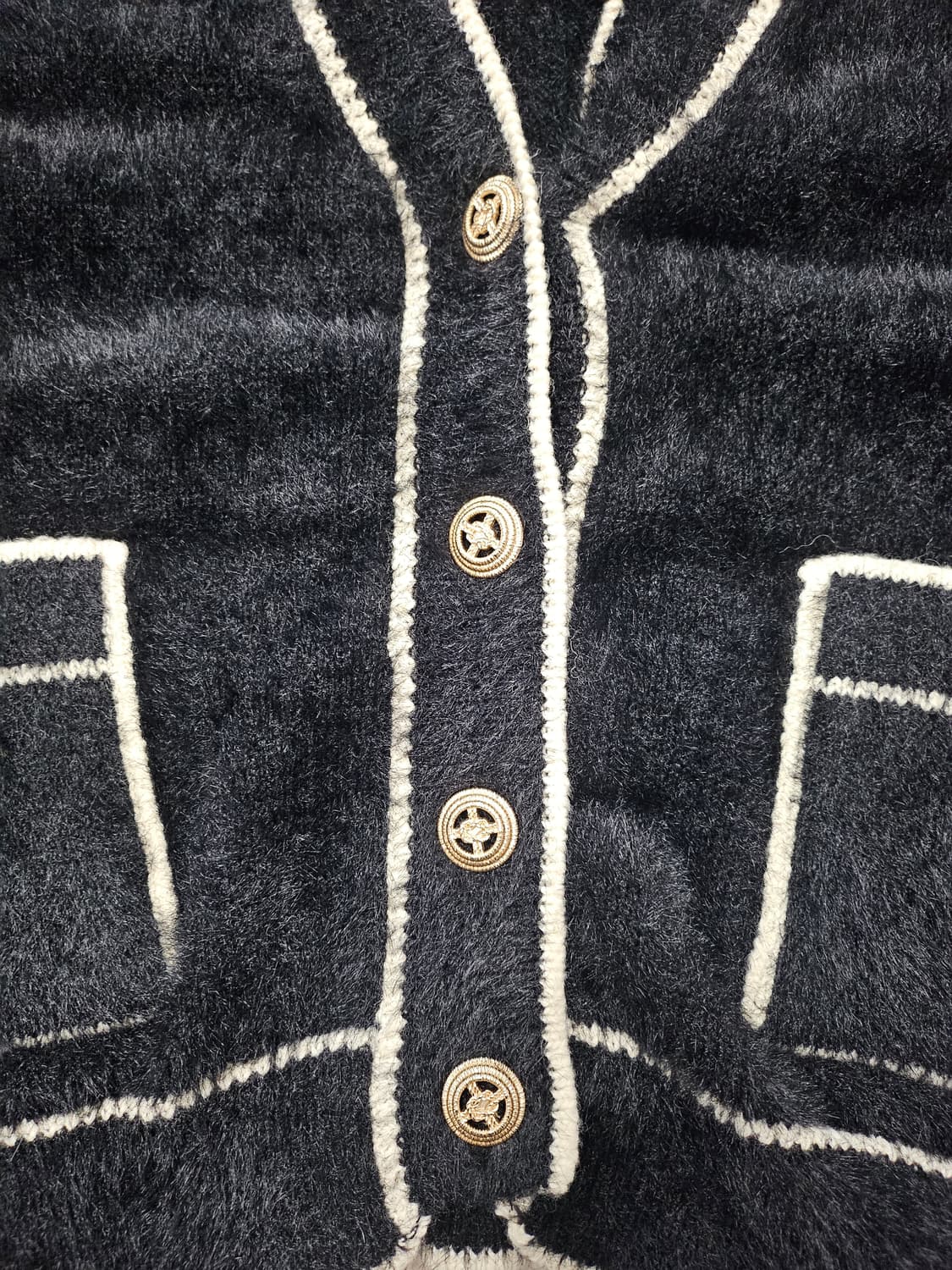 ASURA 블랙 퍼 여성 가디건 상품이미지4