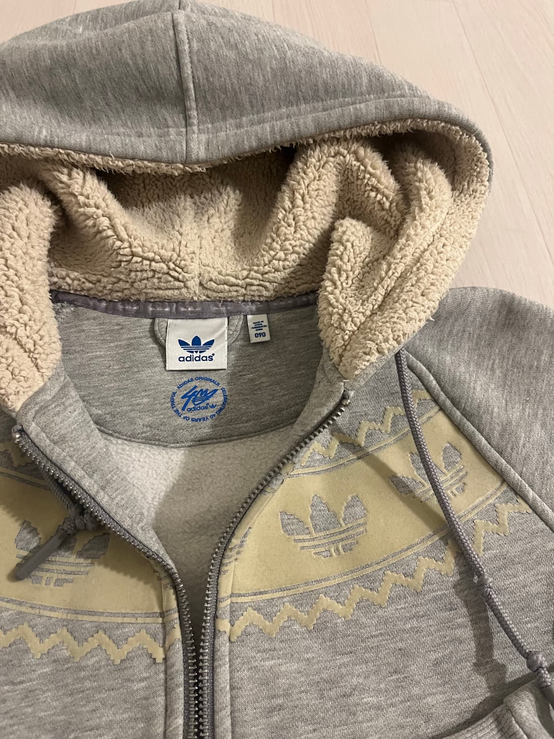 베이비베어 빈티지 라방 대장 아디다스 후드집업 회색레몬 노르딕 뽀글  상품이미지7
