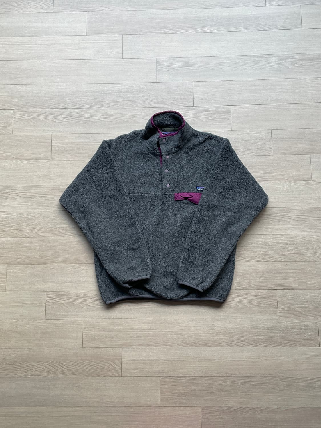 90s 파타고니아 신칠라 스노우리스 그레이 퍼플 눈없산 상품이미지1