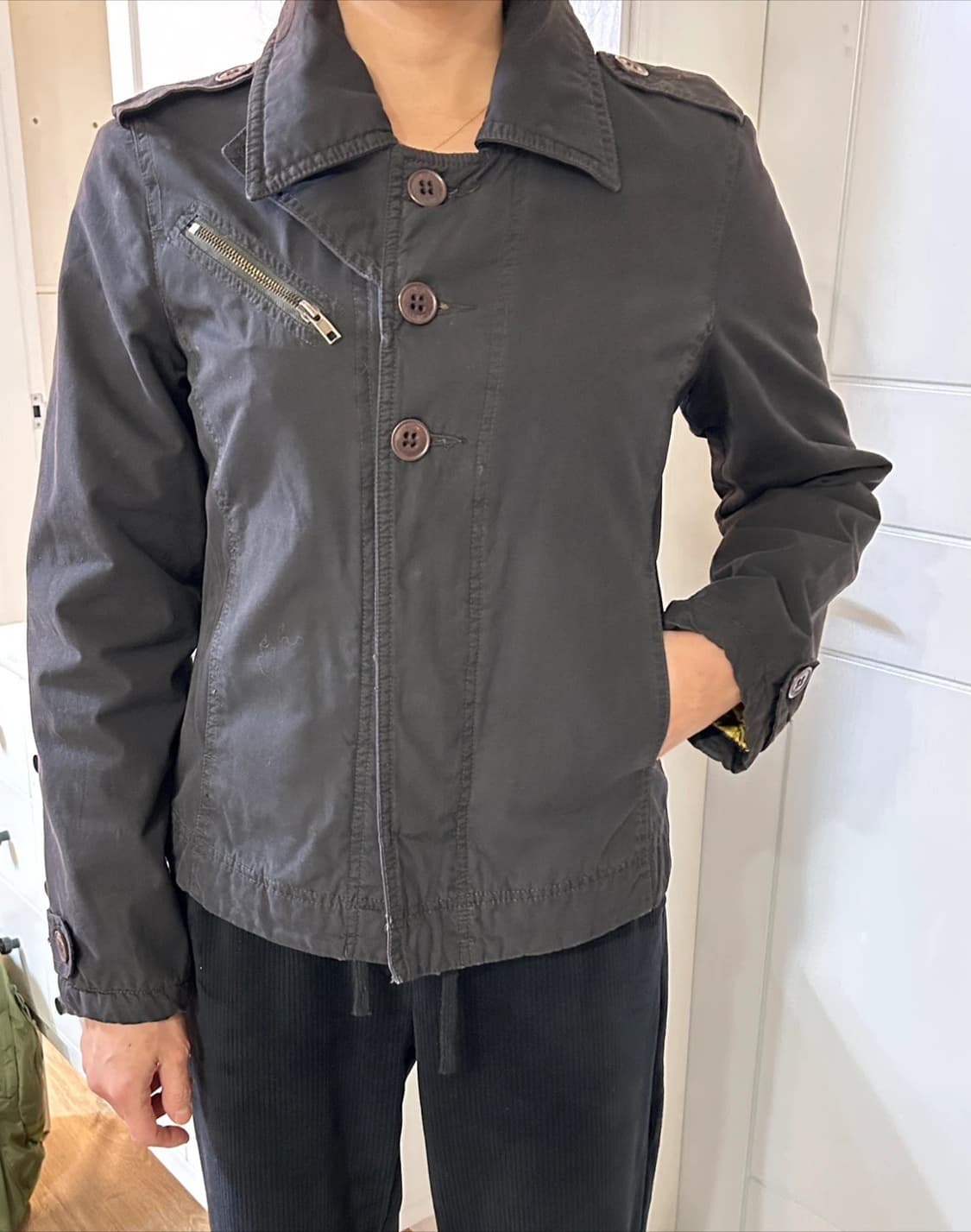 Y-3 하프 히든 버튼 코튼 자켓 상품이미지6