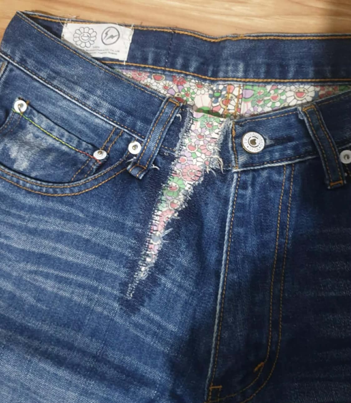 라바이스 x프래그먼츠 x 무라카미 데님반바지 30 상품이미지3