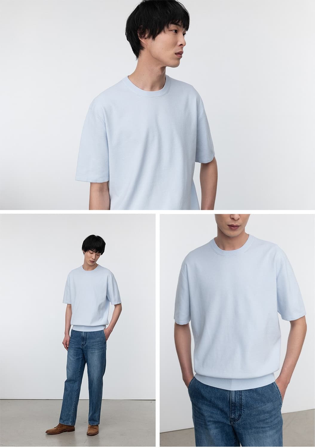 포터리 숏슬리브 컴포트 크루넥 니트 상품이미지5