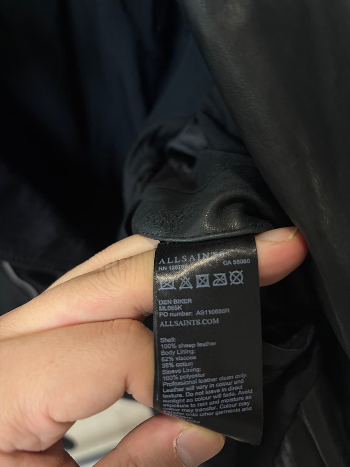 (S) Allsaints 올세인츠 쉽스킨 바이커 라이더 가죽자켓 상품이미지7