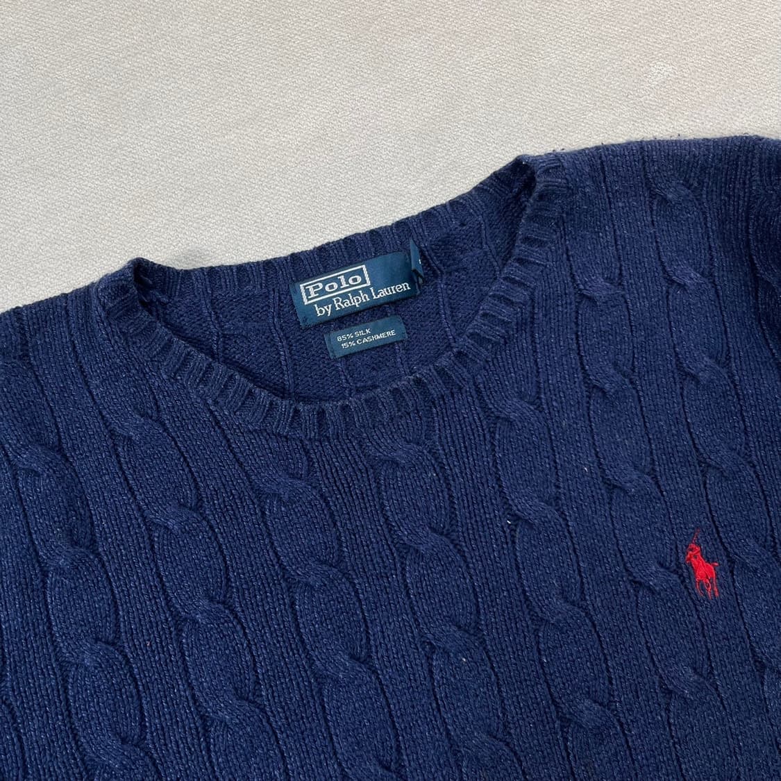 100 폴로 랄프로렌 캐시미어 꽈배기 니트 상품이미지2