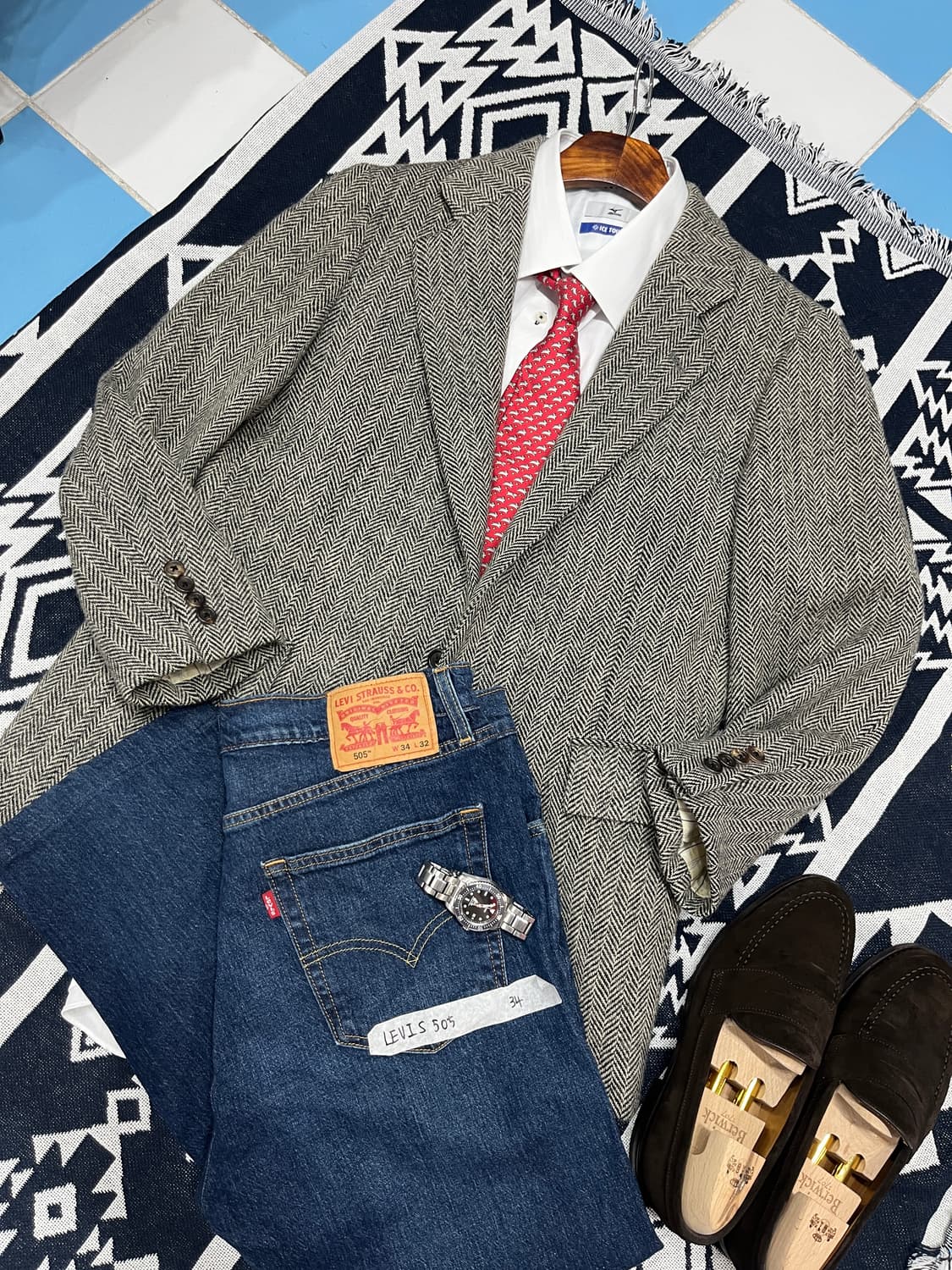 Polo 폴로 랄프로렌 헤링본 자켓 wool 100% 상품이미지2