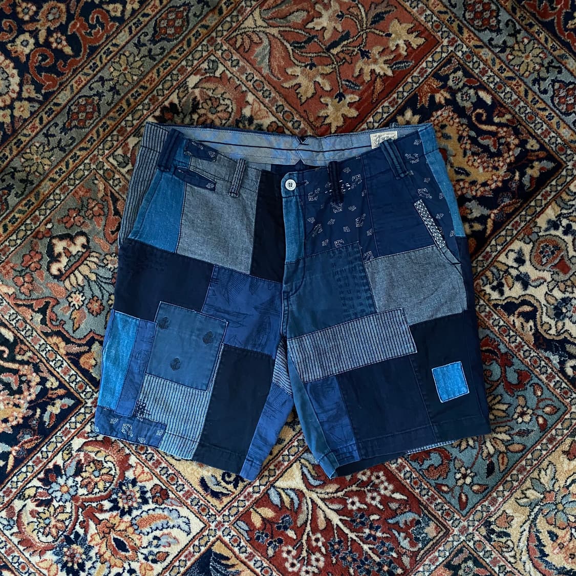 🌊Polo sashiko patchwork shorts 상품이미지1