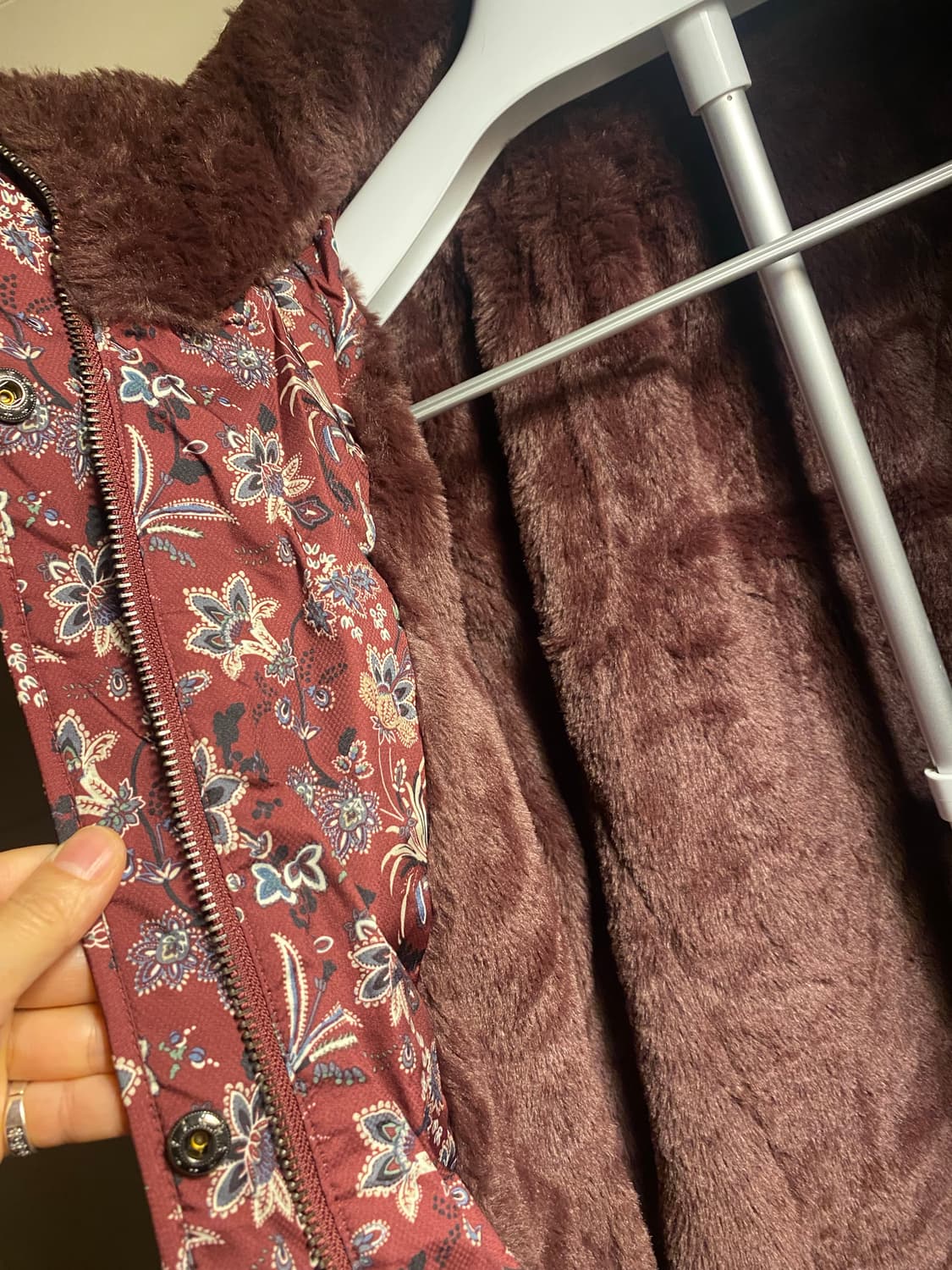 로질리 꽃무늬 누빔 롱 코트 상품이미지5