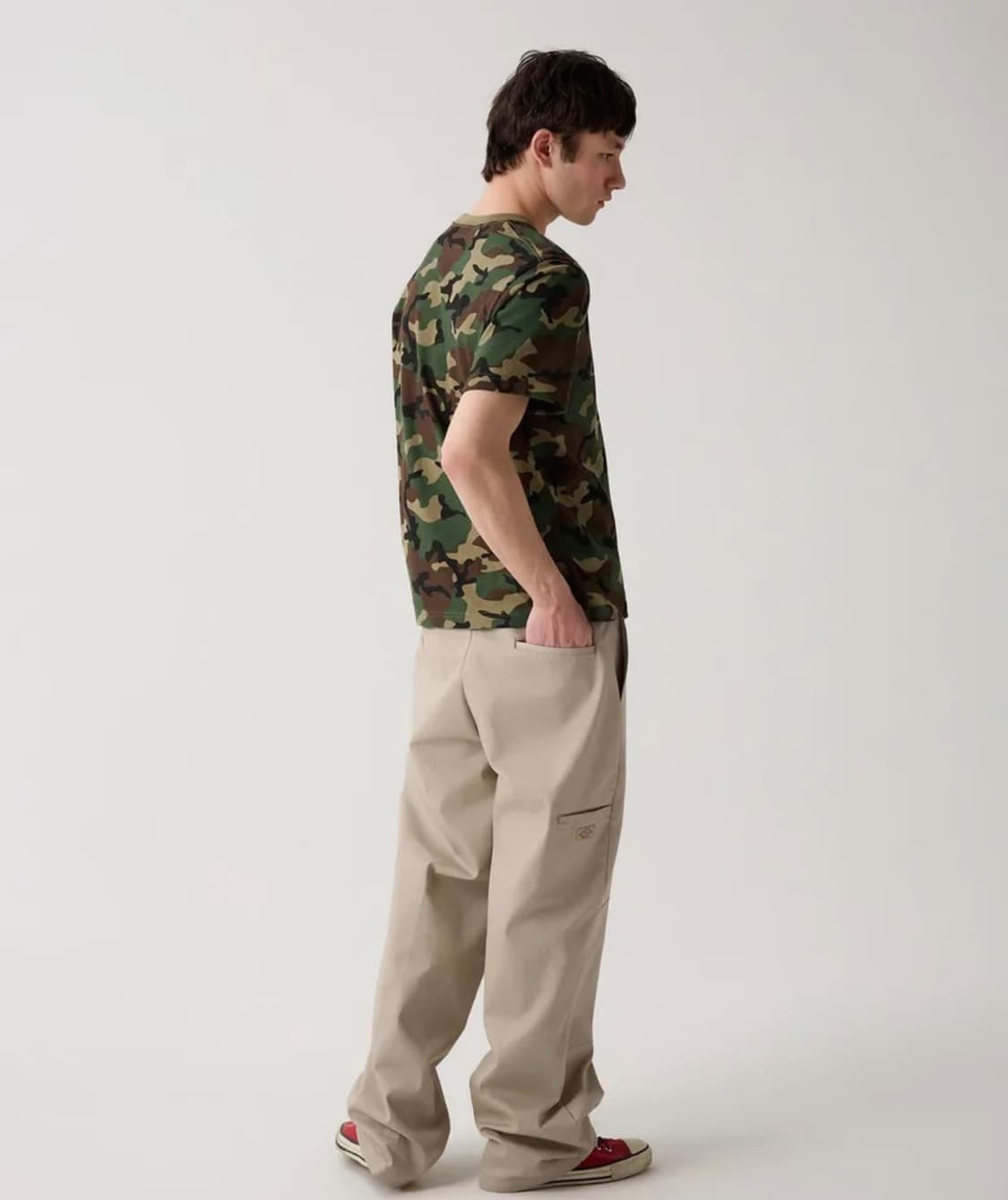 디키즈 더블니 85283 루즈핏 워크팬츠 Khaki Gray 28 상품이미지1