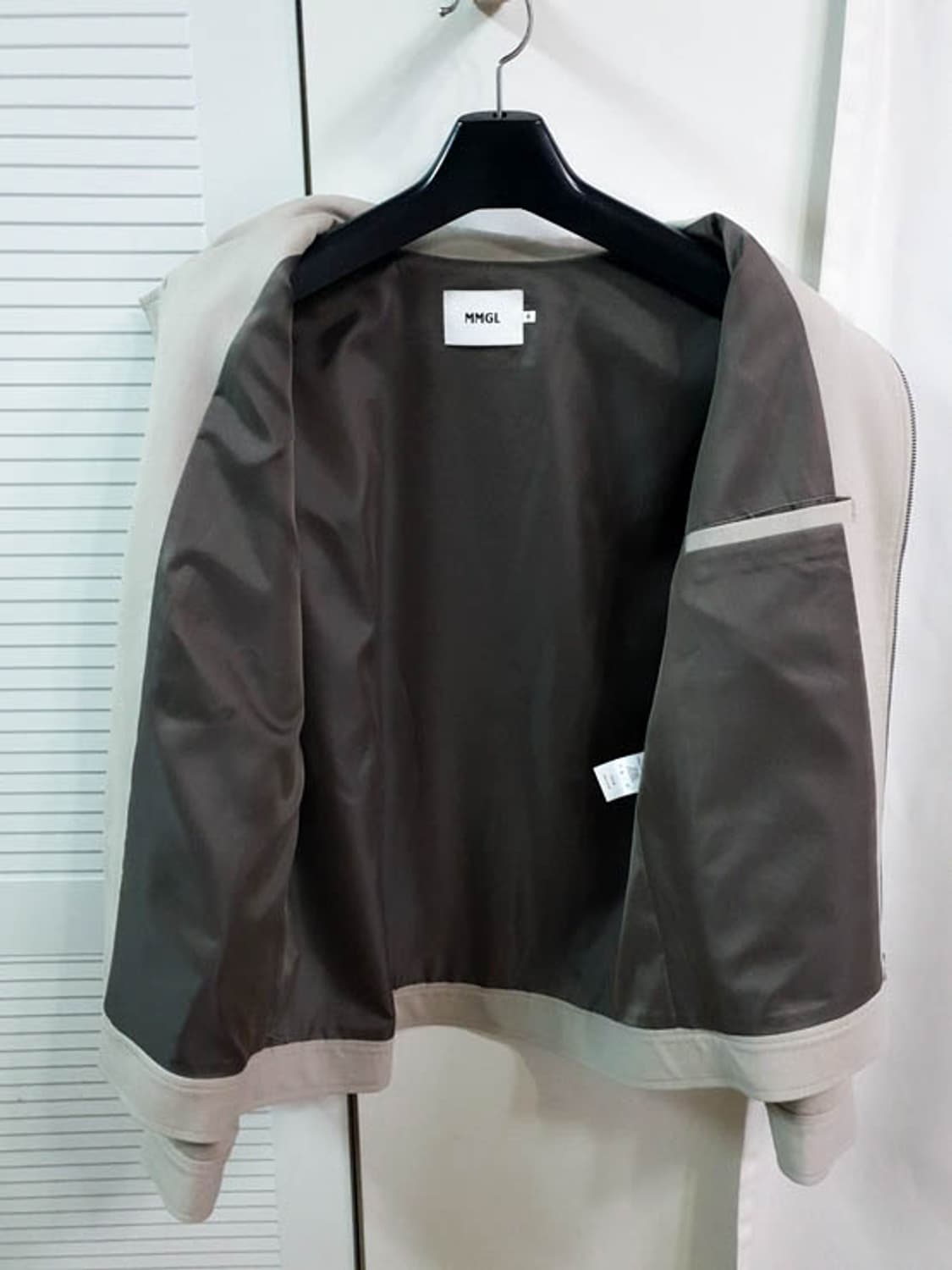 MMGL 엠엠지엘 미니멀 울 블루종 그레이 베이지 4 상품이미지4