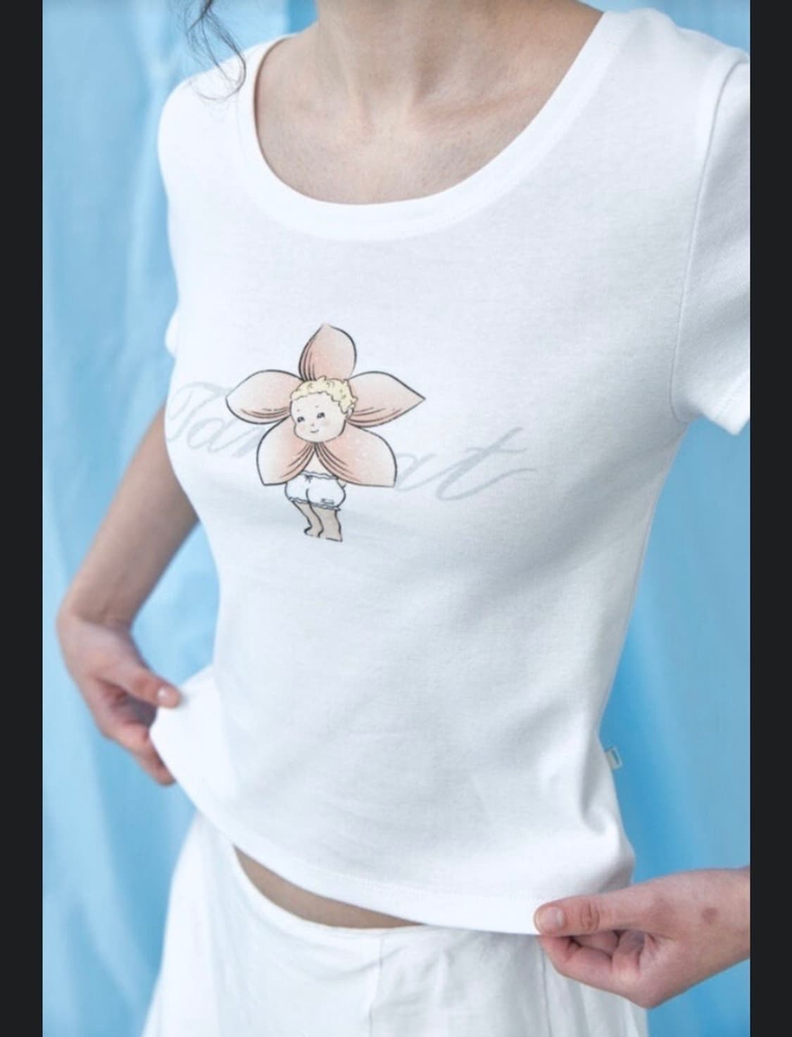 새상품) 타낫 블루미베이비 티셔츠 화이트 (품절상품) 상품이미지1