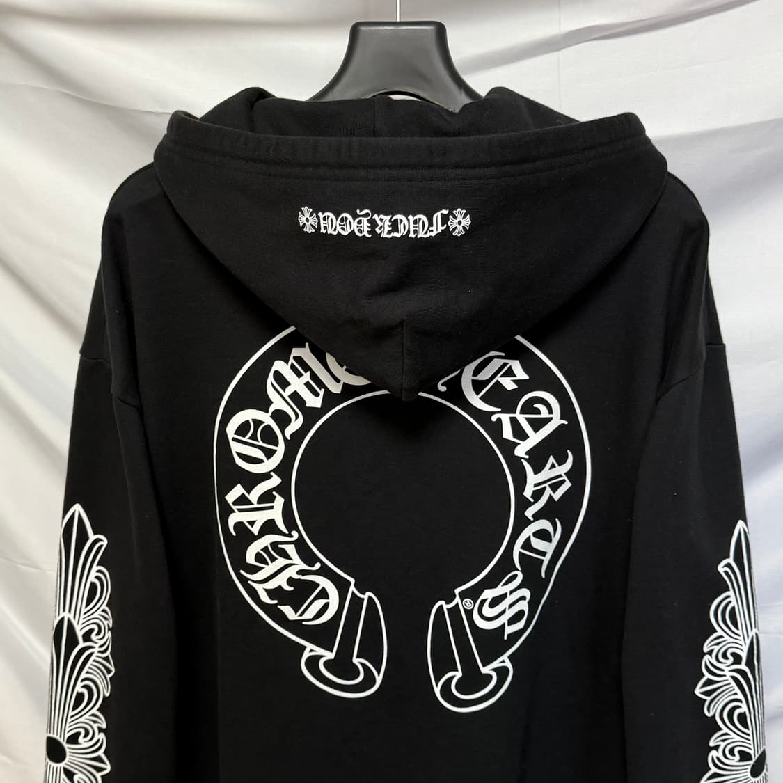 [미사용/XL] 크롬하츠 홀스슈 플로랄 헤비웨이트 퍽유 로고 후드집업 상품이미지2