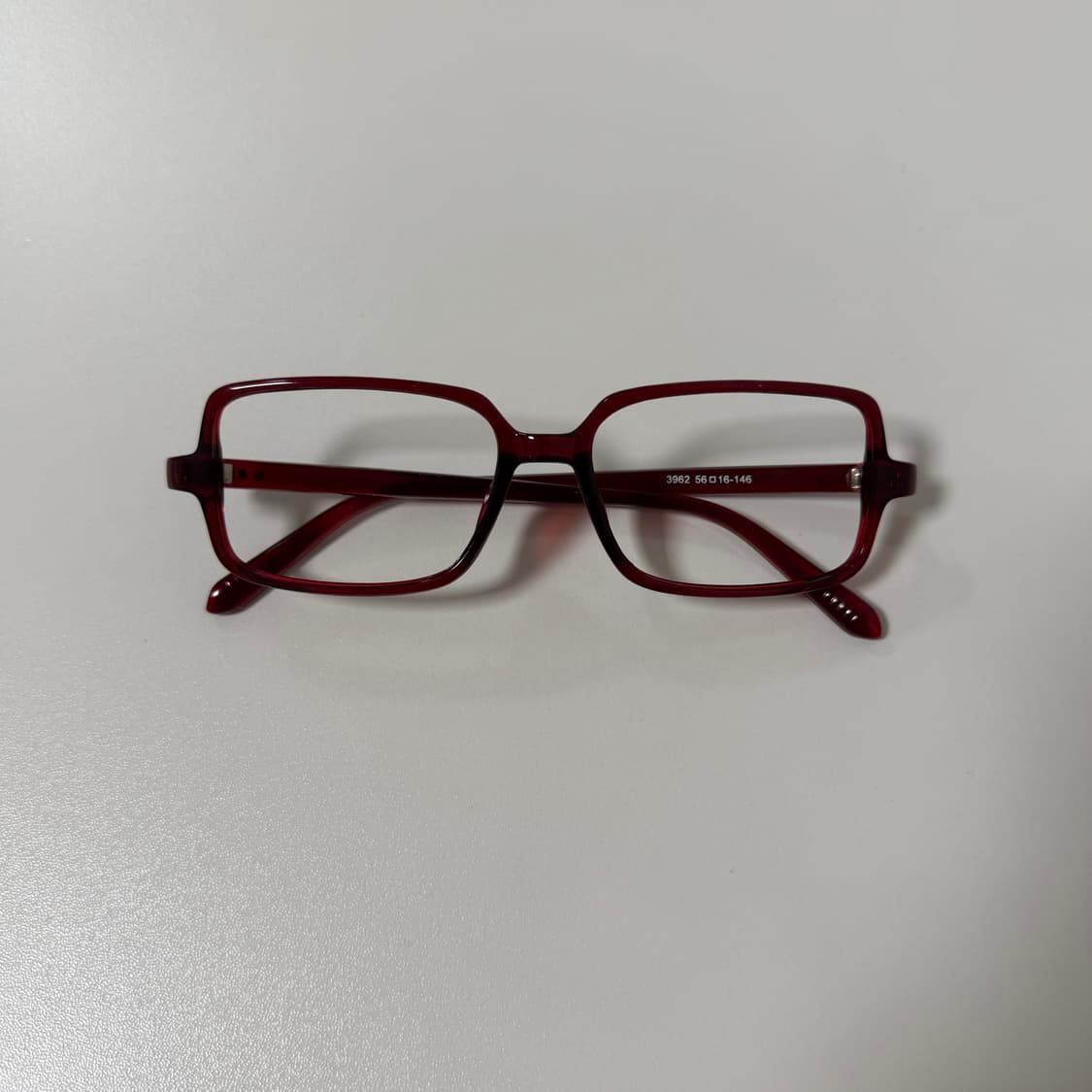 vintage 레드 스퀘어 뿔테 안경 상품이미지1