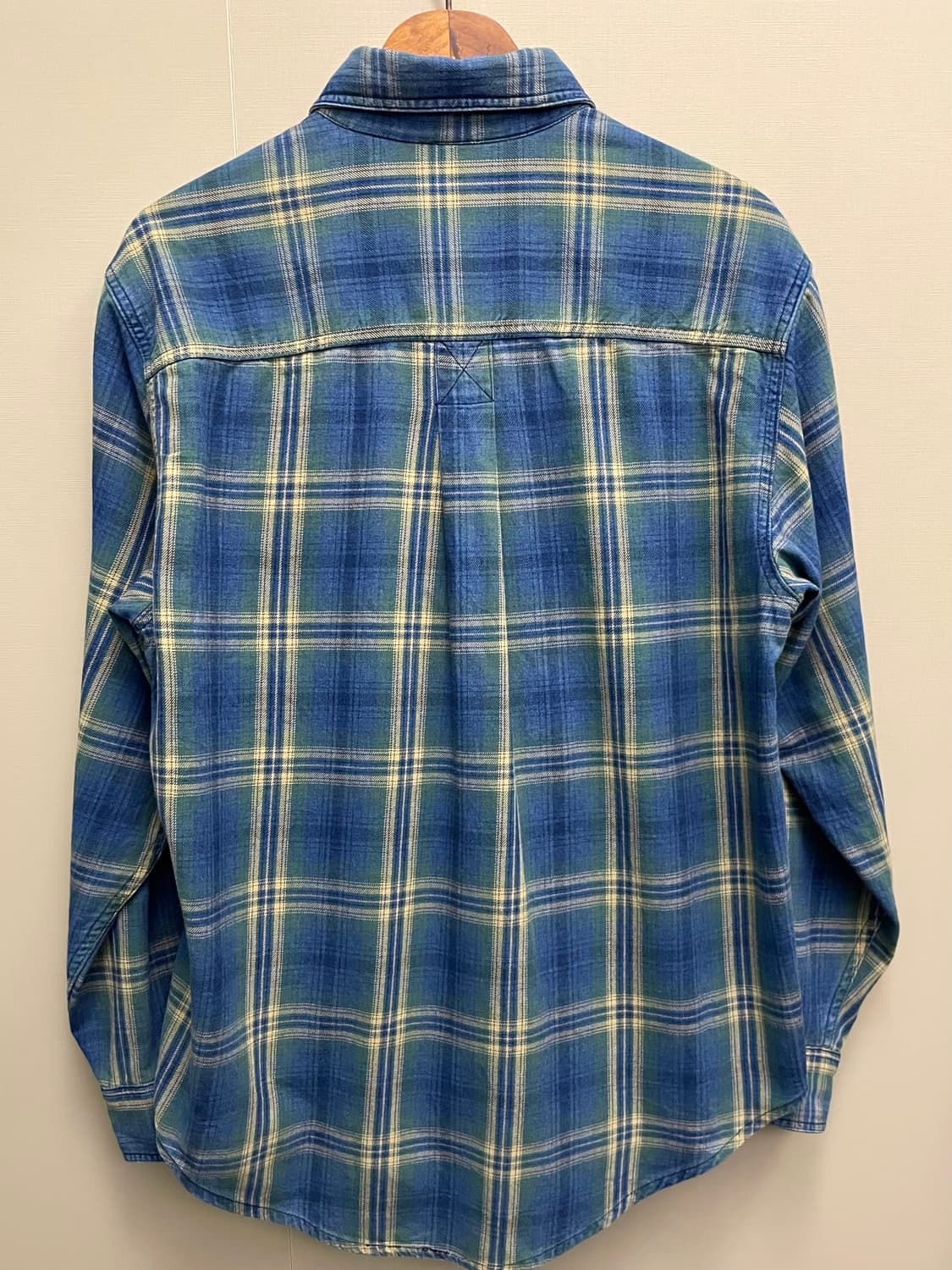 (M/100)90s USA L.L. BEAN 엘엘빈 플란넬 체크 셔츠 상품이미지7