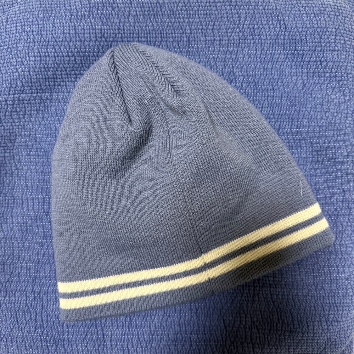 스투시 자카드 스트라이프 스컬캡 비니 페이디드 블루 상품이미지3