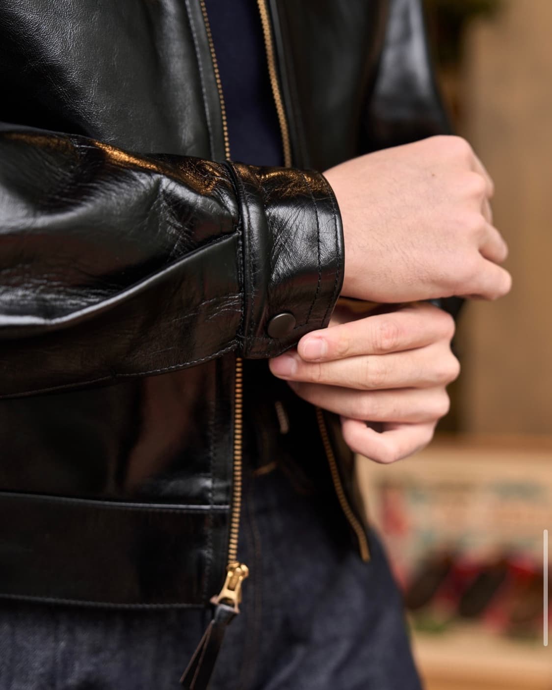 [새상품급] 브라이슬랜드 브렌트 가죽자켓 42사이즈 상품이미지6