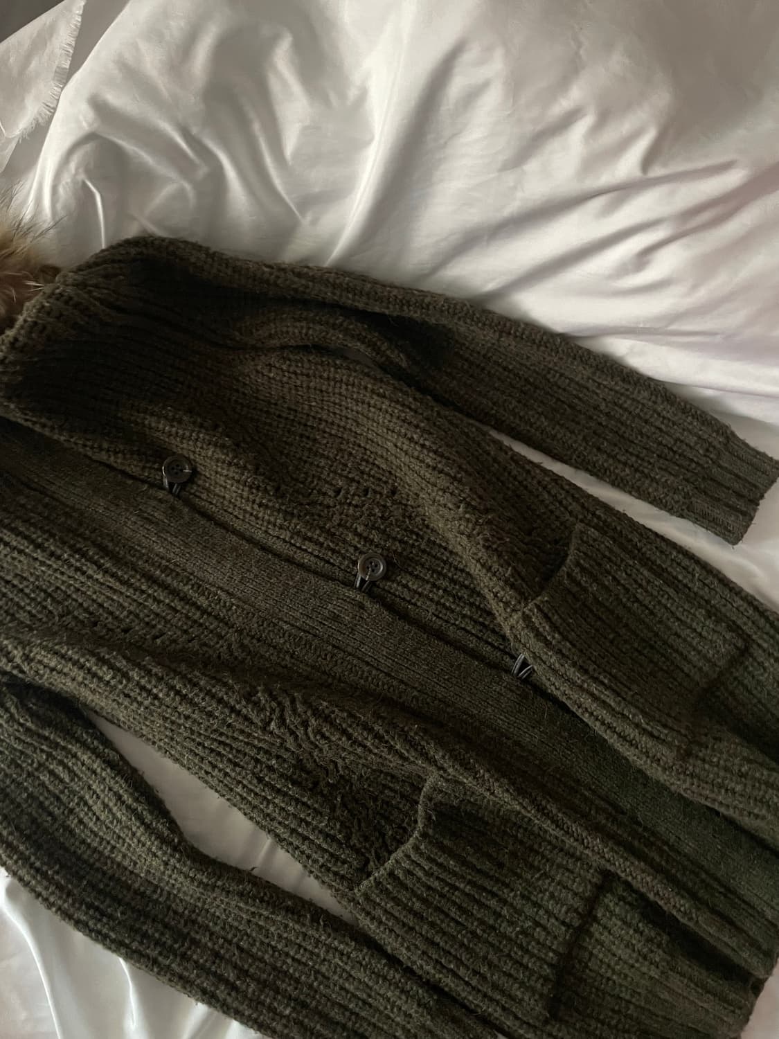 빈티지 y2k 갸루 모리 퍼후드 니트롱집업 상품이미지2