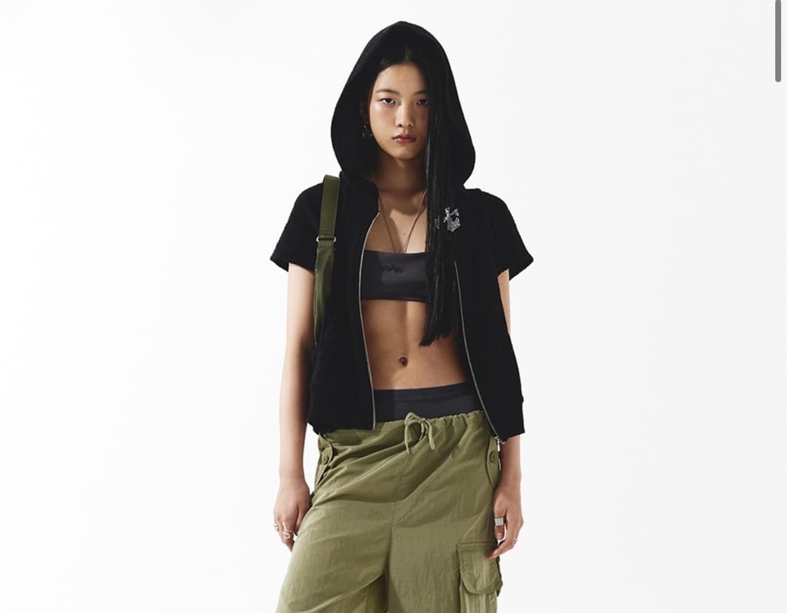 leey 부클레 후드집업 vest black 상품이미지4