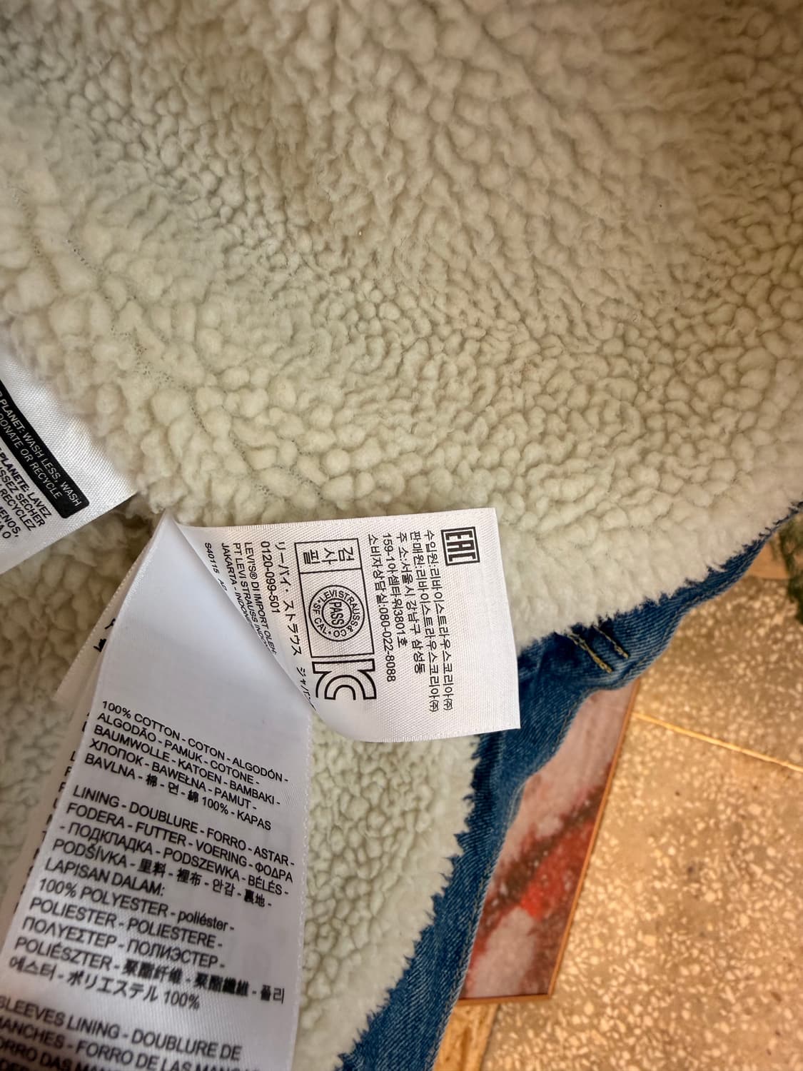 리바이스 양털 데님 자켓 S 상품이미지5
