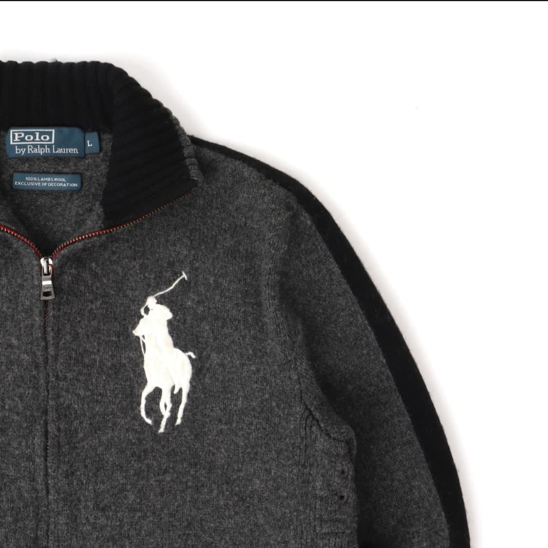 "급처" 폴로 랄프로렌 독일 빅포니 램스울 니트 집업 자켓 상품이미지2