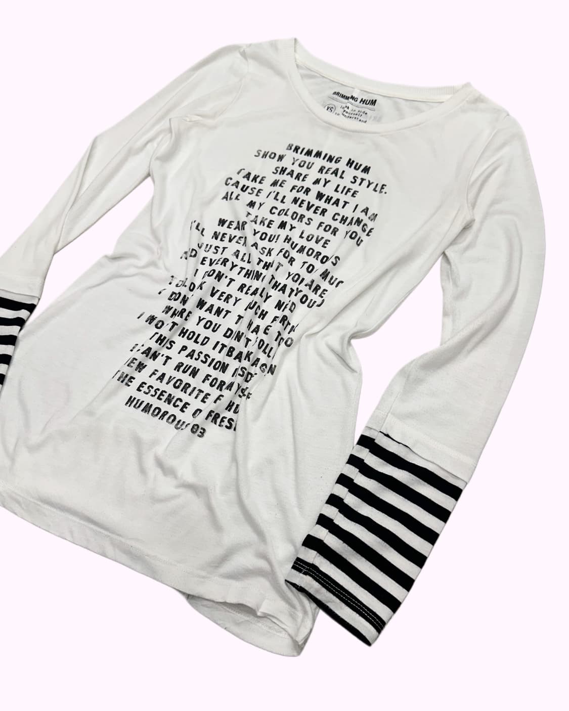 lettering layered sleeve t-shirt 상품이미지3