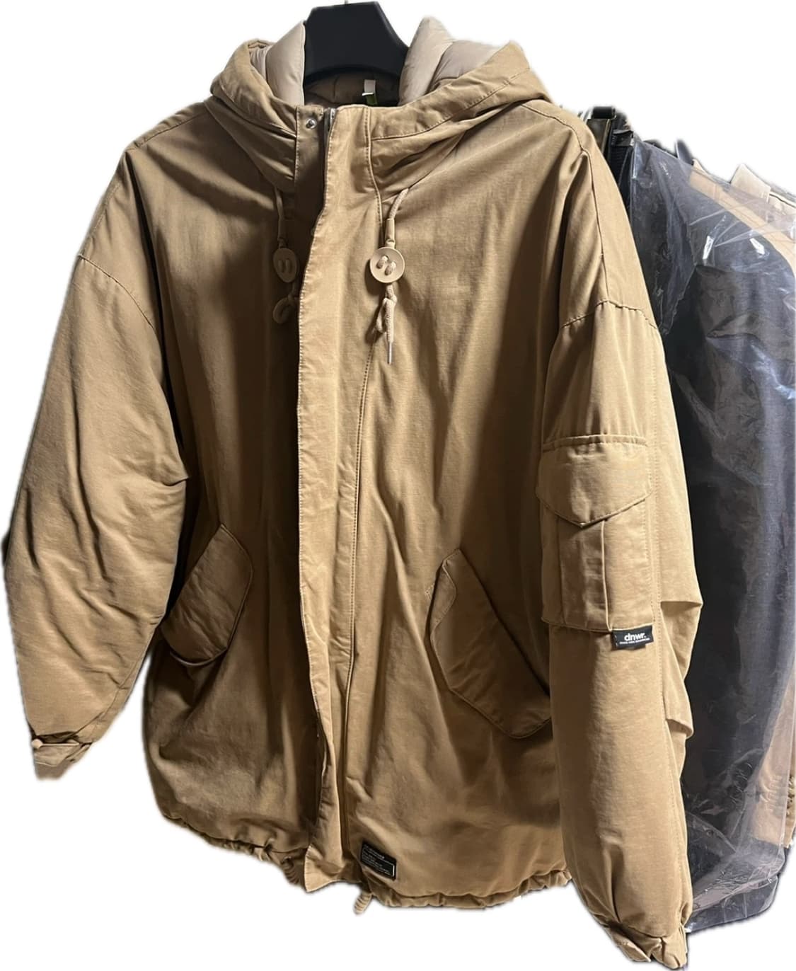 자라 남성 머스타드 후드 패딩 L 상품이미지1