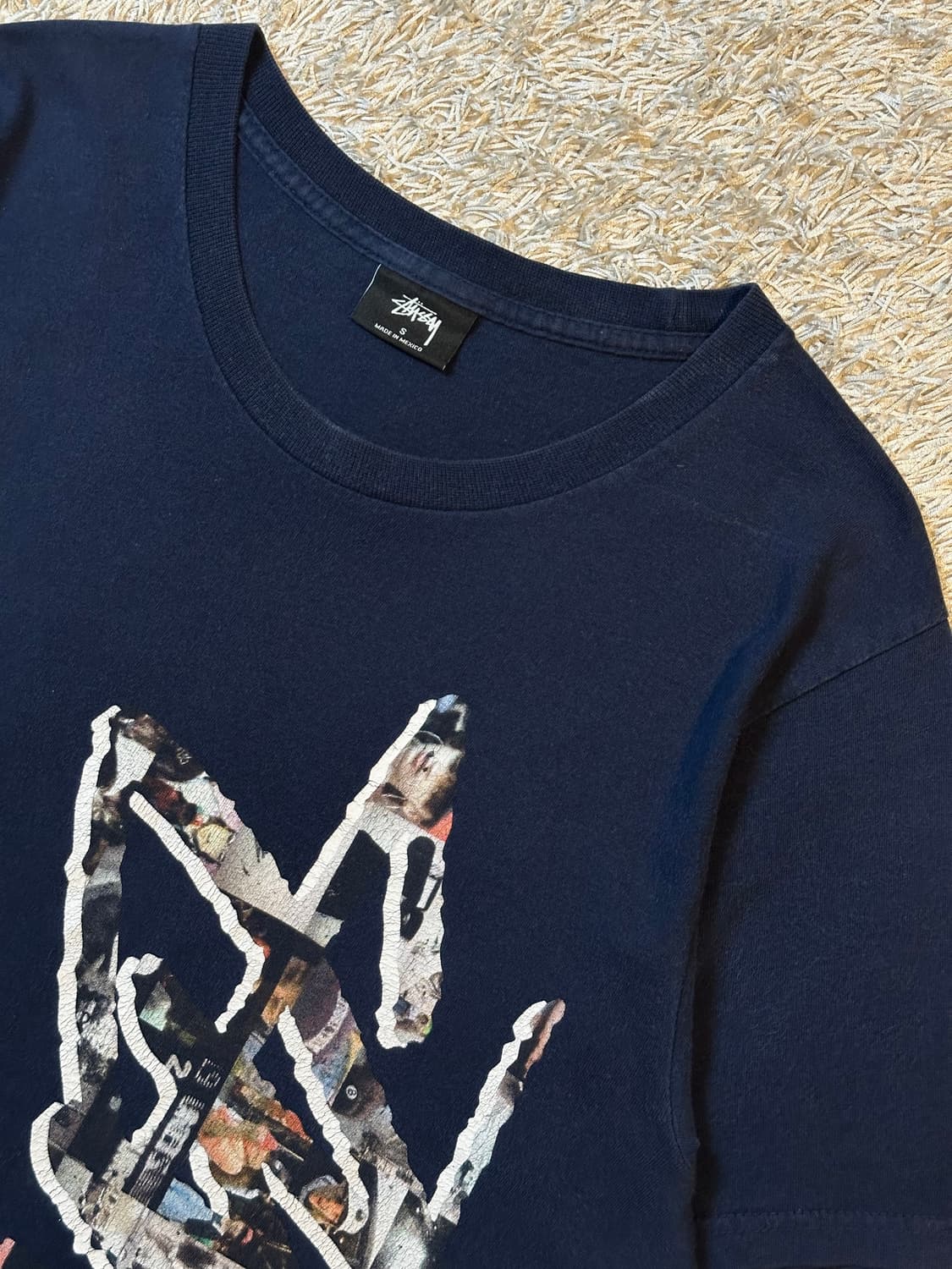 스투시 STUSSY 빅로고 반팔 티셔츠 네이비 상품이미지2