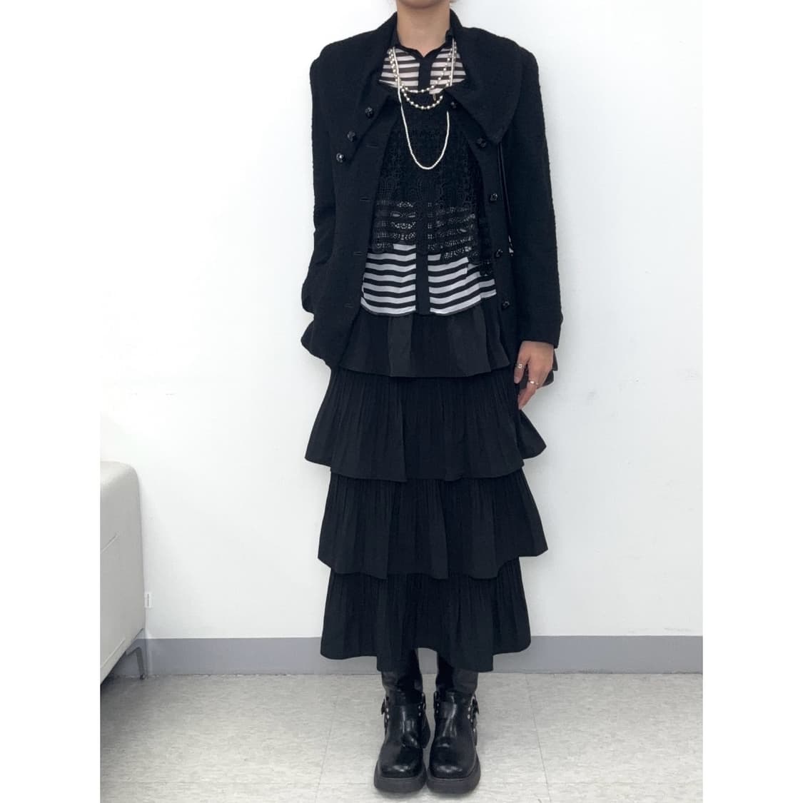 빈티지 블랙 울 자켓 상품이미지4