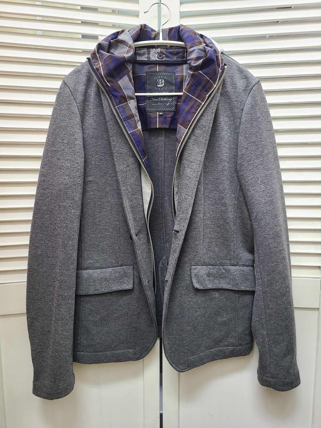 빔즈 후드 코튼 블레이저 자켓 상품이미지1