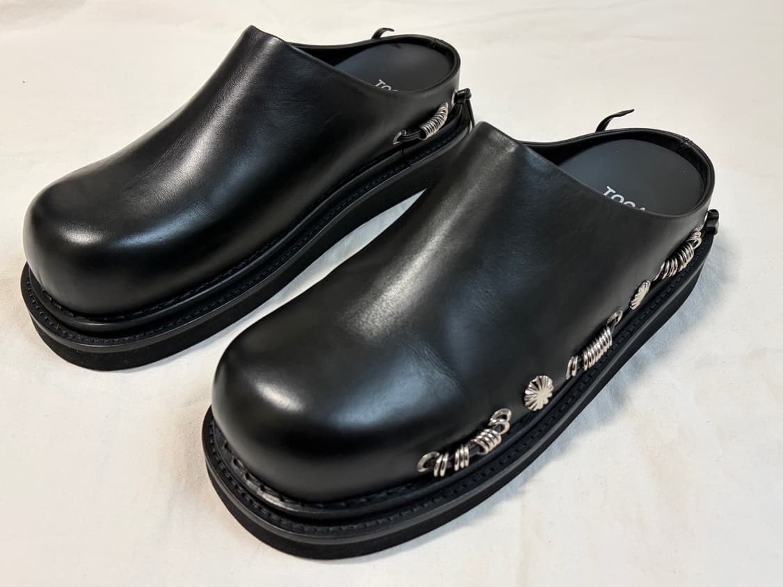 토가 레더 뮬 블랙 TOGA Pulla 슬립온 슬리퍼 클로그 상품이미지2