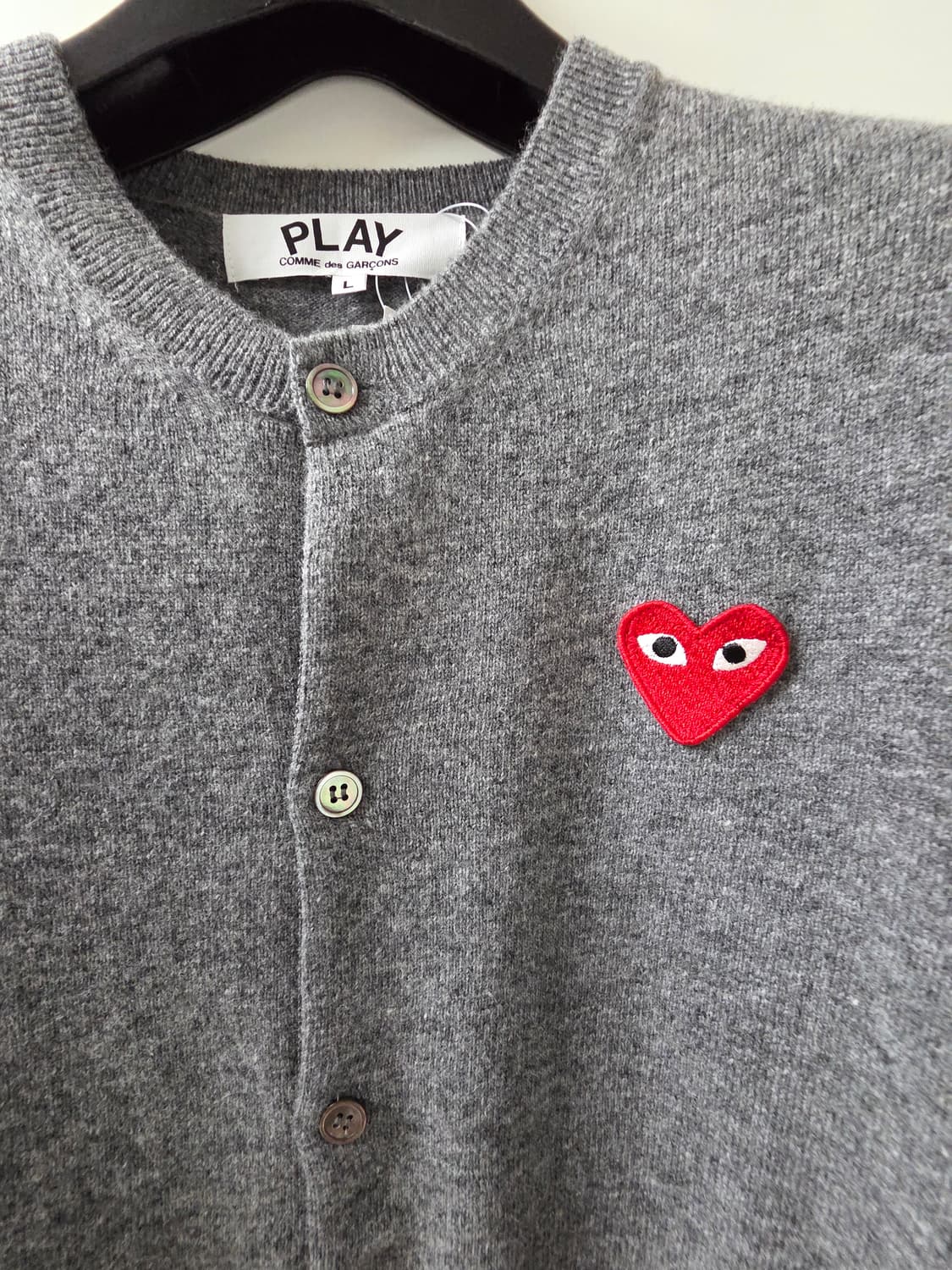 꼼데가르송 그레이 여성 가디건 상품이미지2