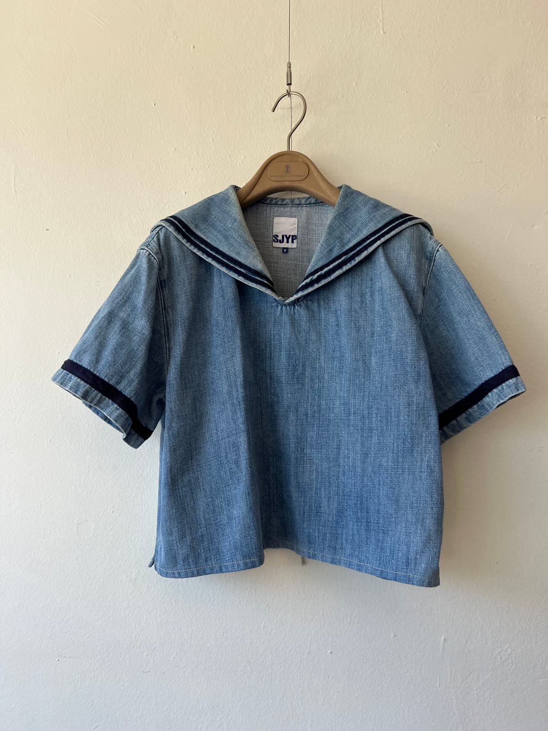 에스제이와이피 SJYP 여성 데님 세일러카라블라우스 상품이미지2