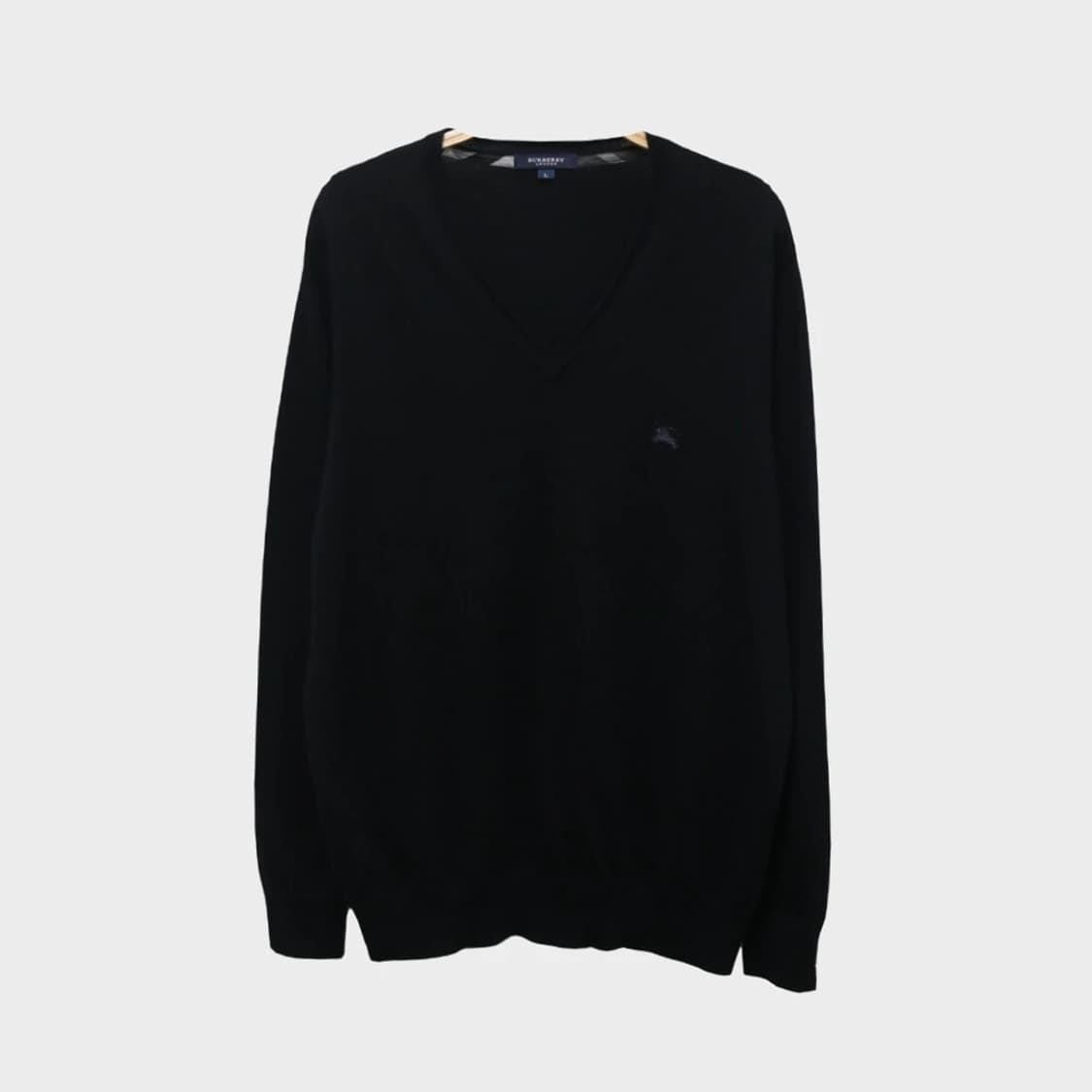 버버리런던 블랙 브이넥 울 혼방니트 60109 상품이미지1