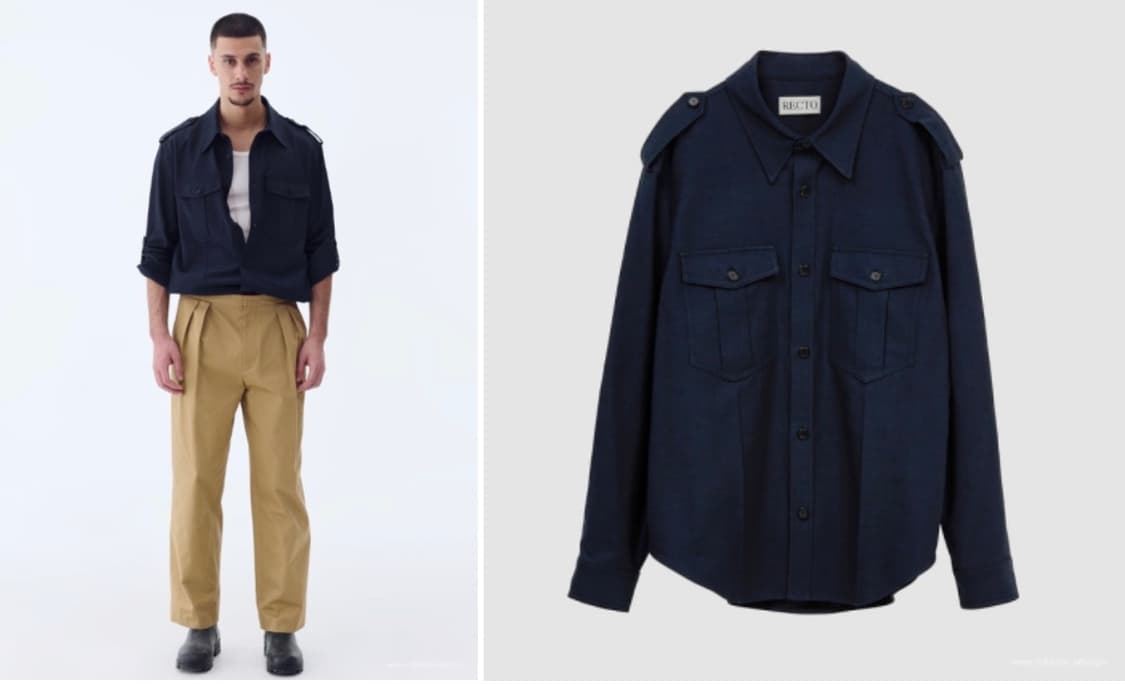 렉토 보헤미안 롤업 셔츠 M 상품이미지1