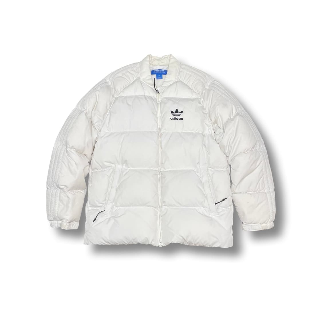 [XL] 아디다스 화이트 덕다운 패딩 투웨이 점퍼 상품이미지1