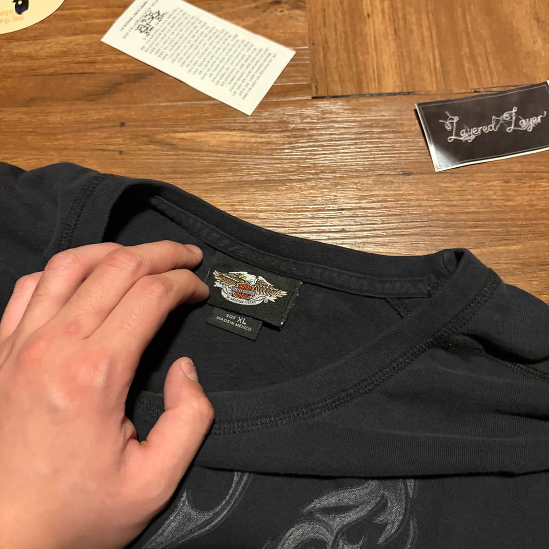 HARLEY DAVIDSON 스컬 프린팅 티셔츠 상품이미지4