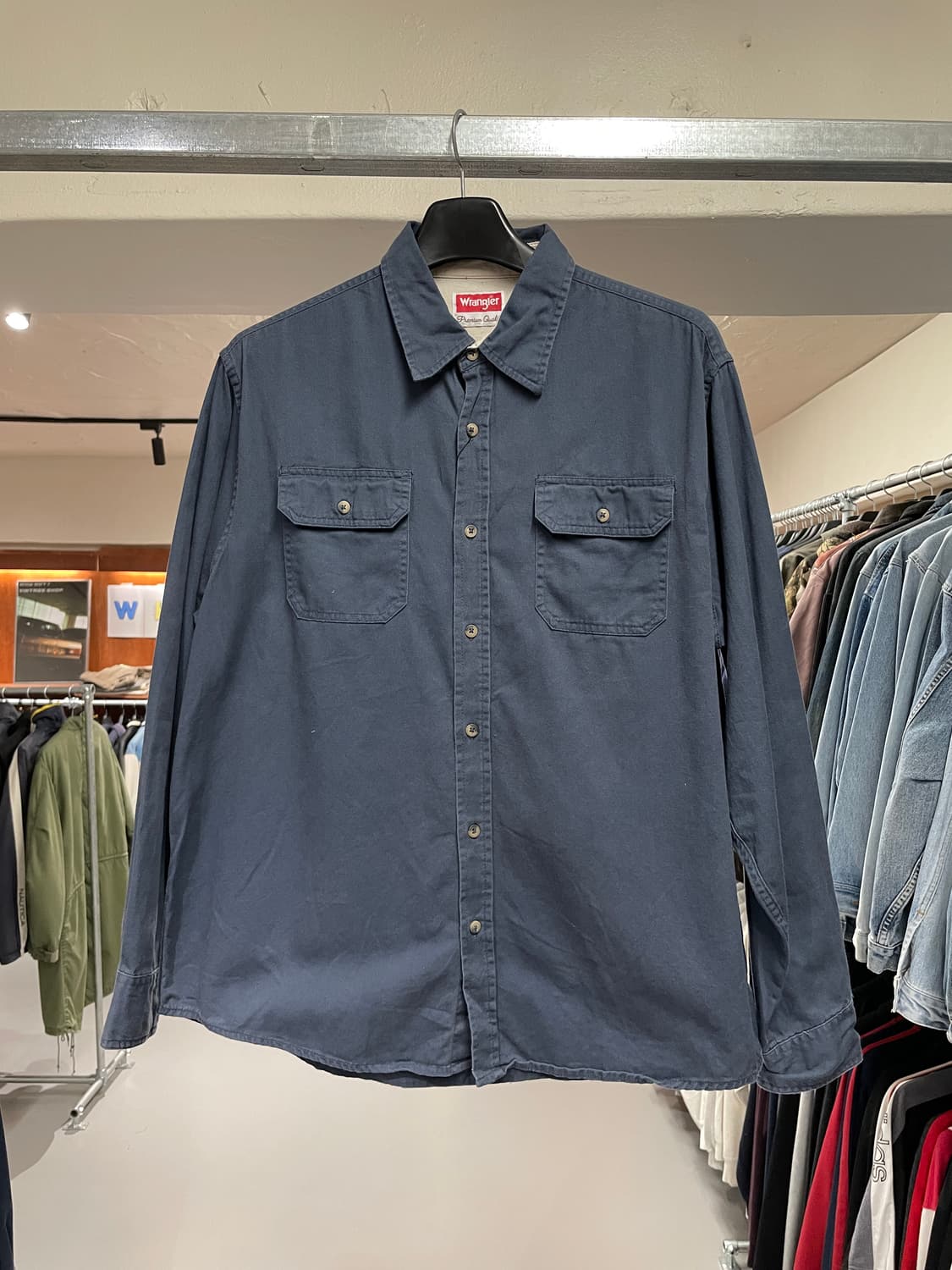 랭글러 워크 셔츠 (navy) 상품이미지4