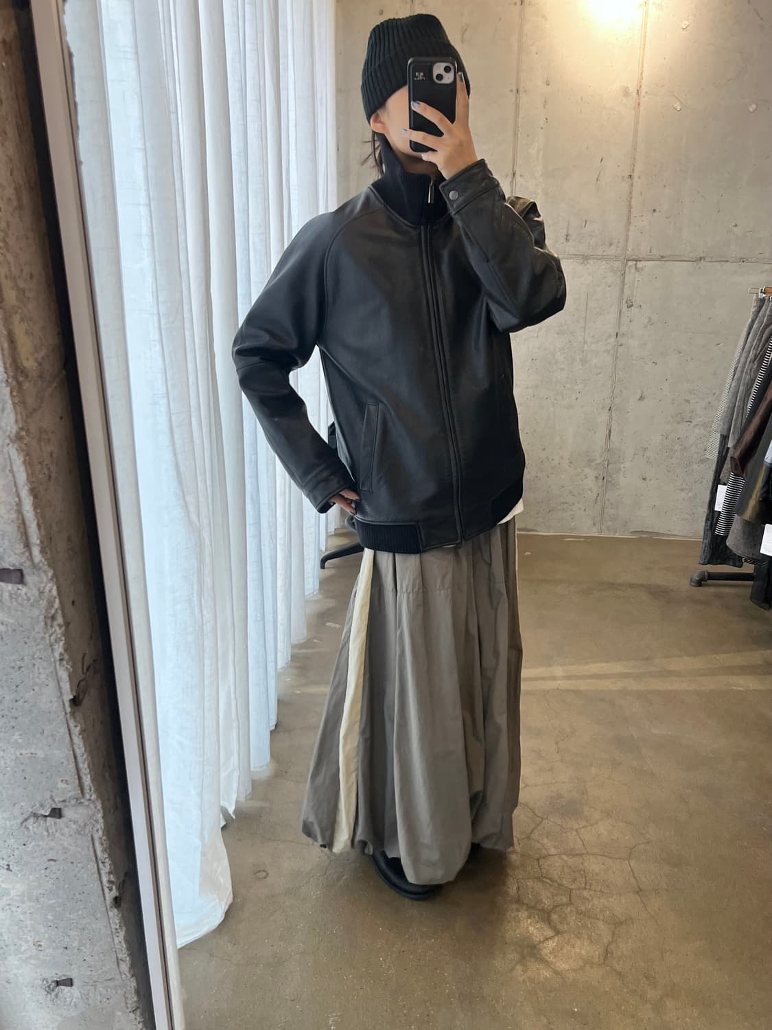 롱 벌룬 스커트 그레이 상품이미지6