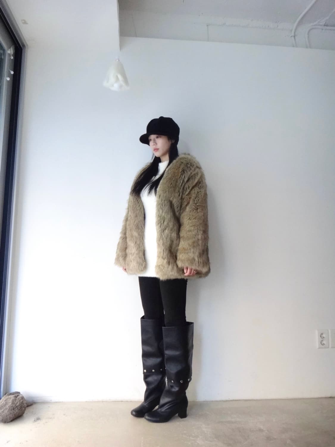 Moca fur jacket / brown 상품이미지4