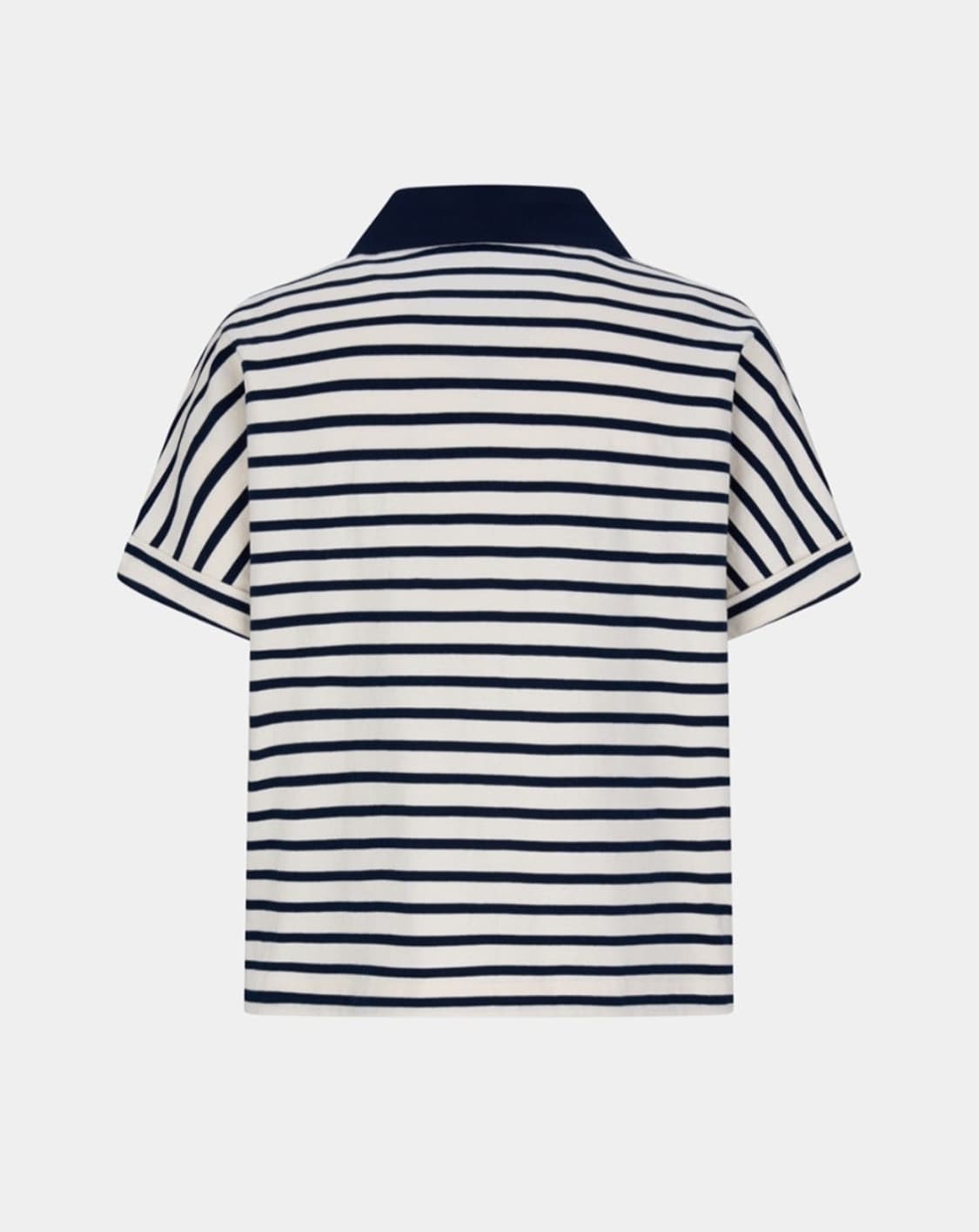노이스 스트라이프 포플린 티셔츠 네이비 상품이미지3