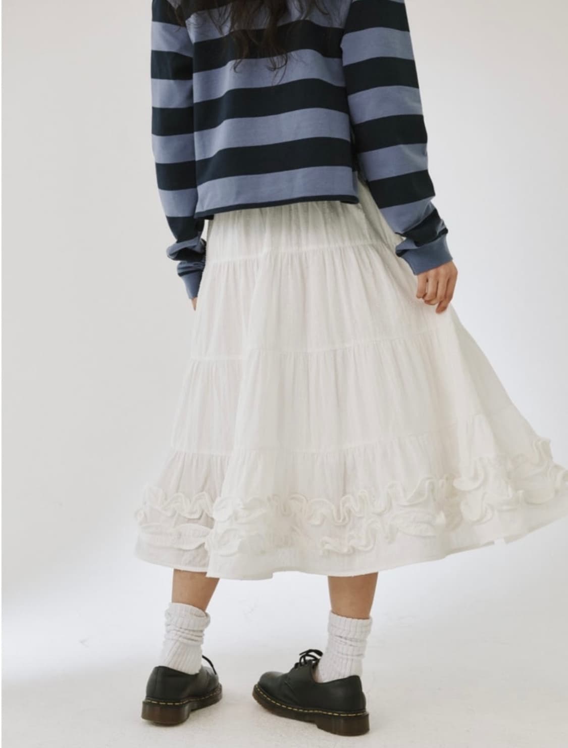 플리즈프로젝트 프릴스커트 화이트 상품이미지2