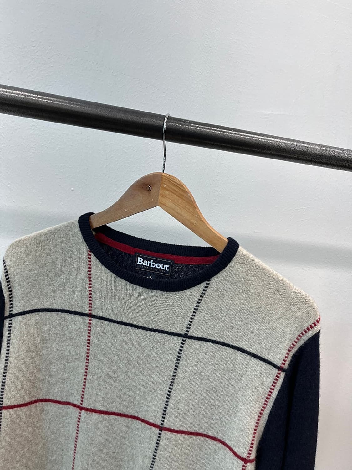 100) 바버 체크 울니트 상품이미지5