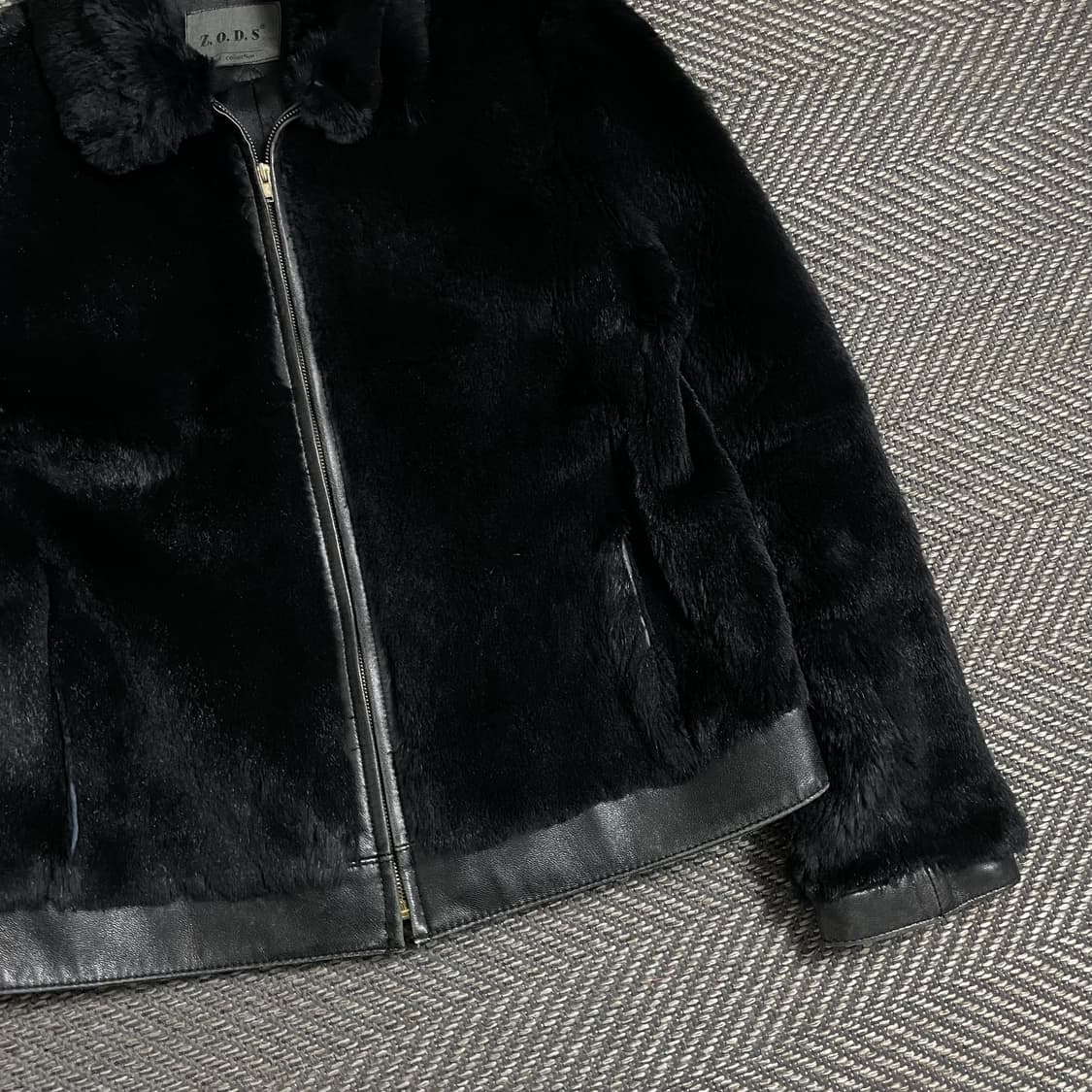 Z.O.D.S 램스킨 트리밍 레빗 퍼 무스탕 자켓o 4883 상품이미지2