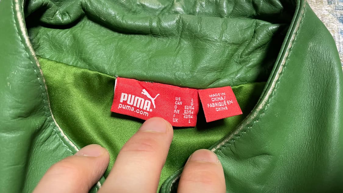 00s 독일 빈티지 y2k 푸마 500cc 8볼 레이싱 리얼 레더 자켓 상품이미지8