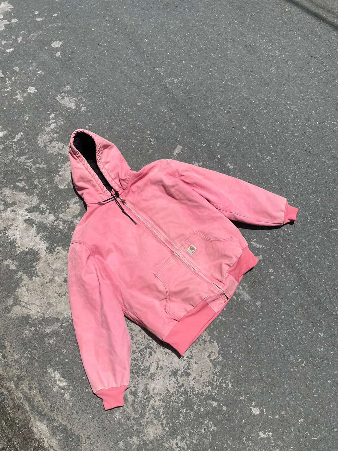 00년대 칼하트 핑크 후드 워크 자켓 상품이미지1