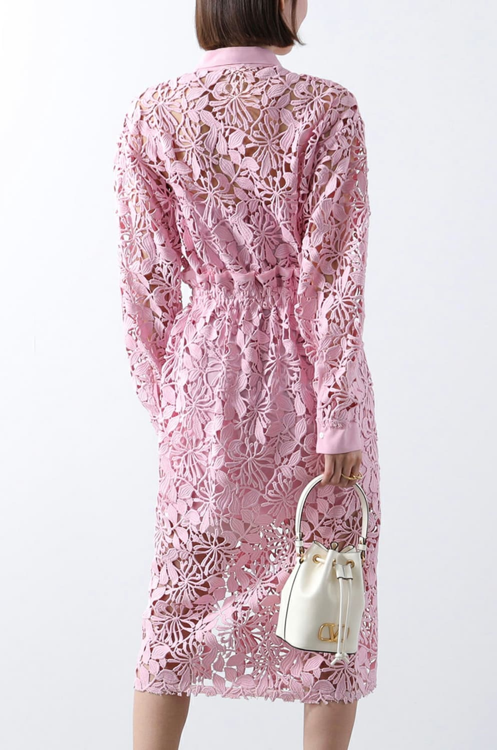 No21 (넘버투애니원) 핑크 레이스 셔츠 원피스 상품이미지2