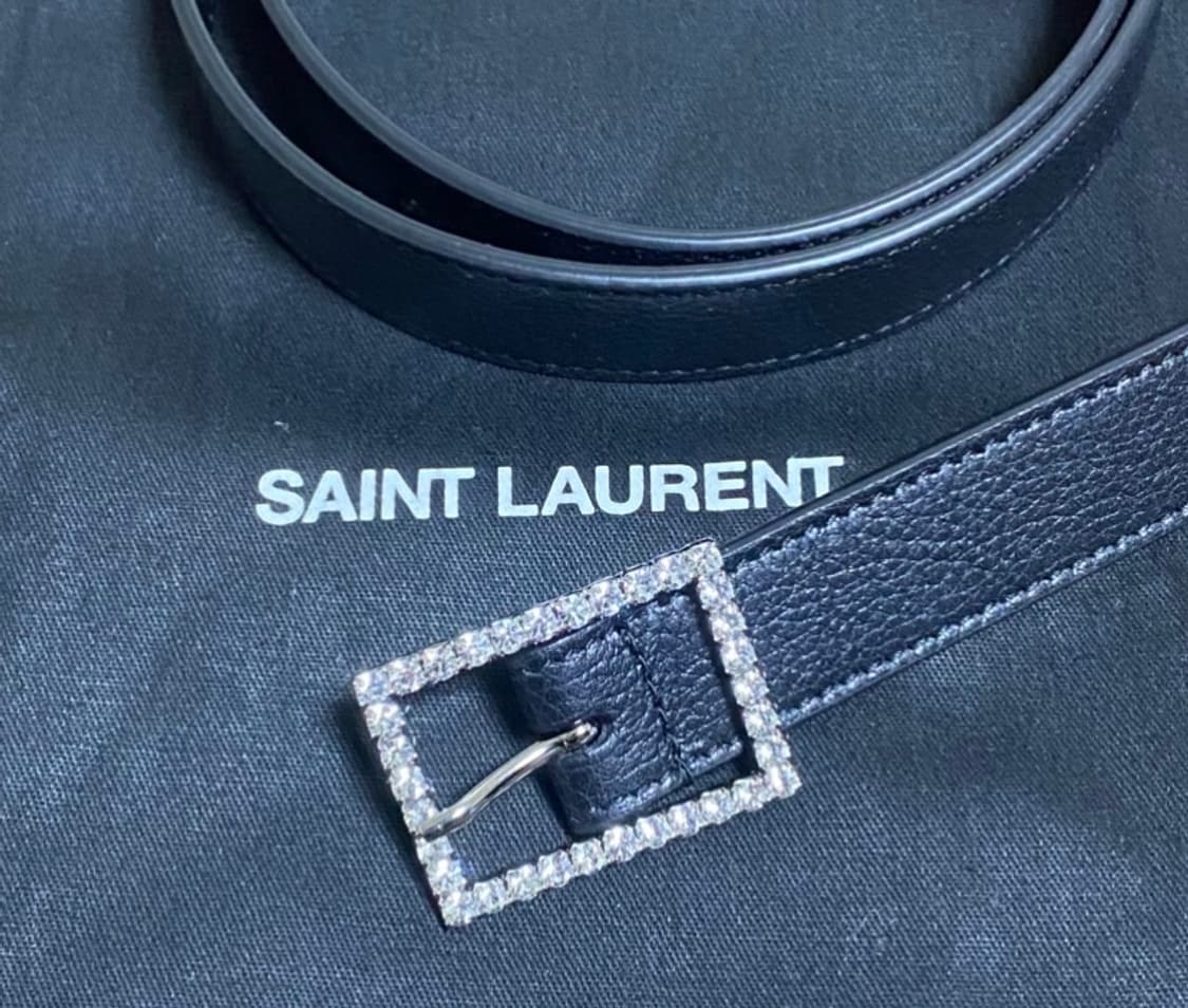 생로랑 크리스탈 가죽벨트80 상품이미지3