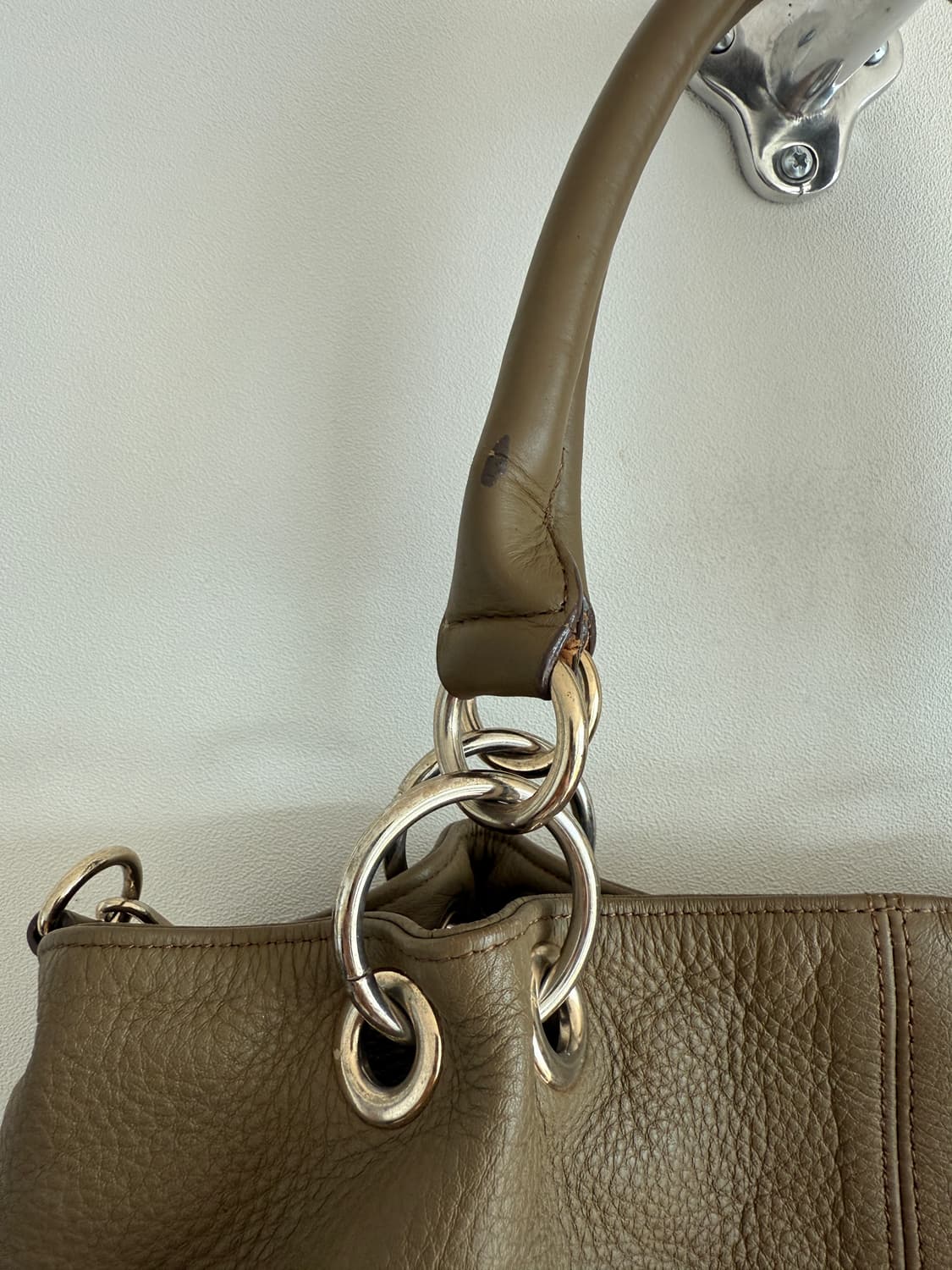 Pre owned 레더 토트 숄더백 상품이미지7